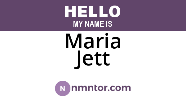 Maria Jett