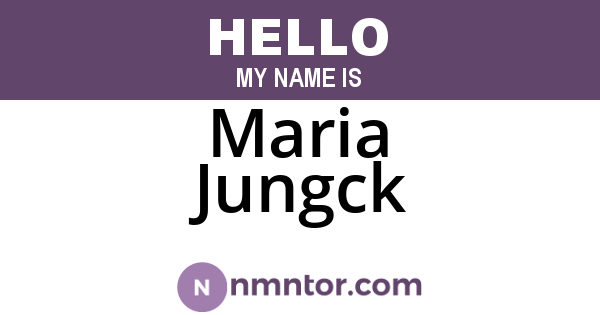 Maria Jungck