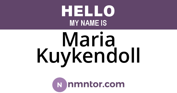 Maria Kuykendoll