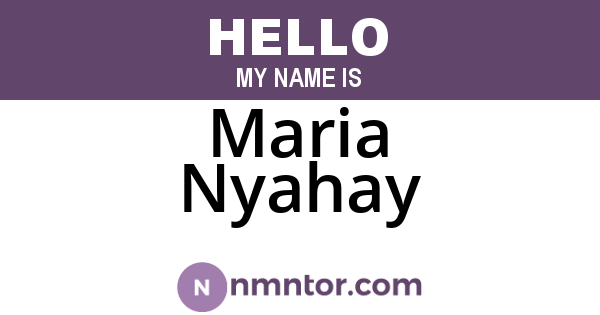 Maria Nyahay