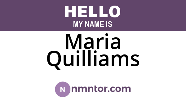 Maria Quilliams
