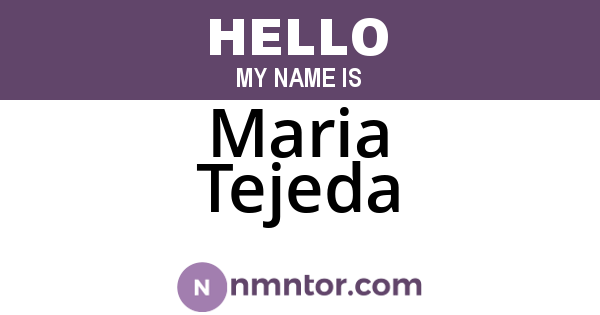 Maria Tejeda