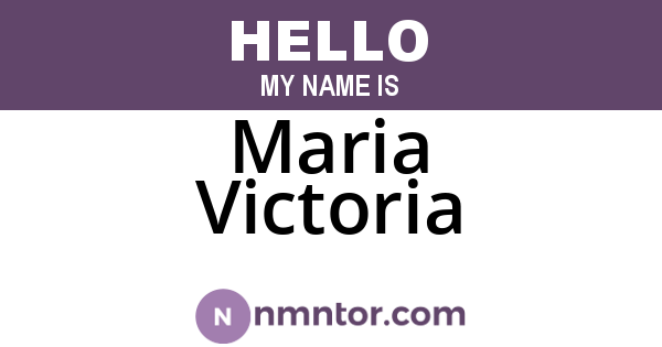 Maria Victoria