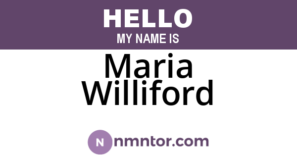 Maria Williford