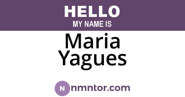 Maria Yagues