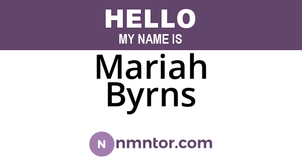 Mariah Byrns