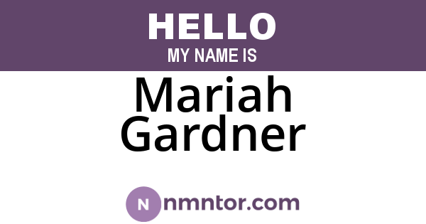 Mariah Gardner