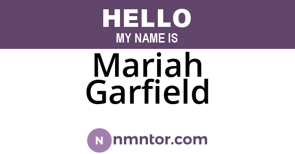Mariah Garfield