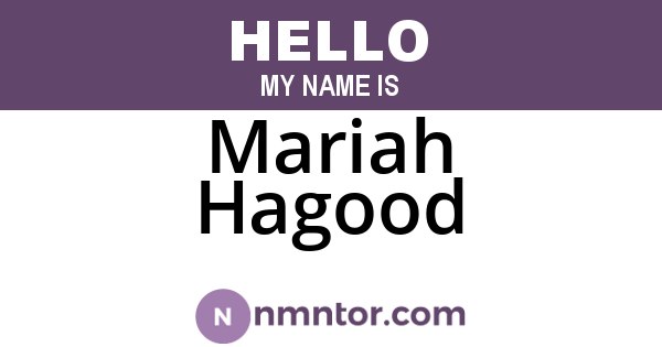 Mariah Hagood