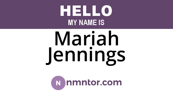Mariah Jennings
