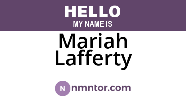 Mariah Lafferty