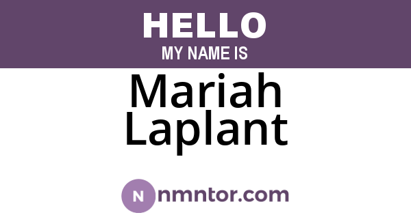 Mariah Laplant