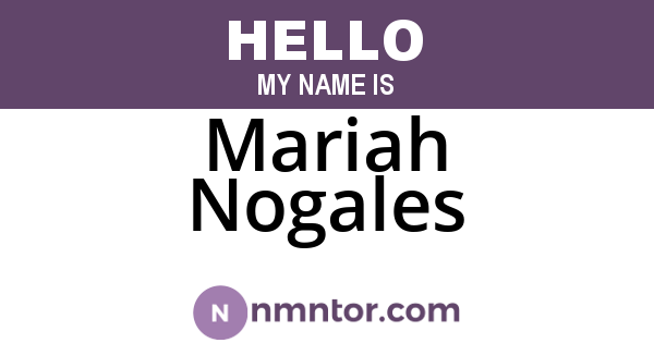 Mariah Nogales
