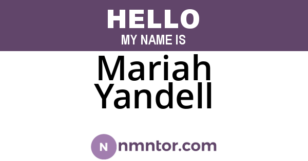 Mariah Yandell