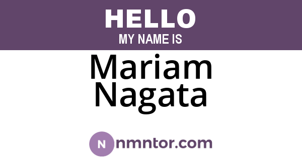 Mariam Nagata