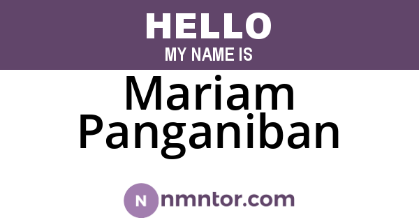 Mariam Panganiban