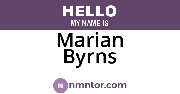 Marian Byrns