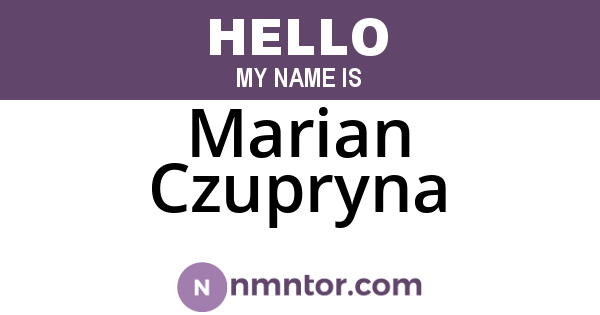 Marian Czupryna