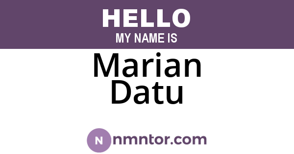Marian Datu