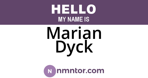 Marian Dyck