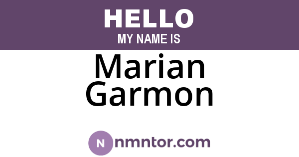 Marian Garmon
