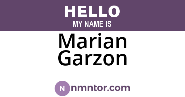 Marian Garzon