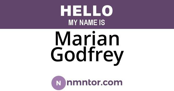 Marian Godfrey