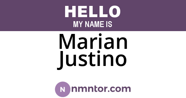 Marian Justino