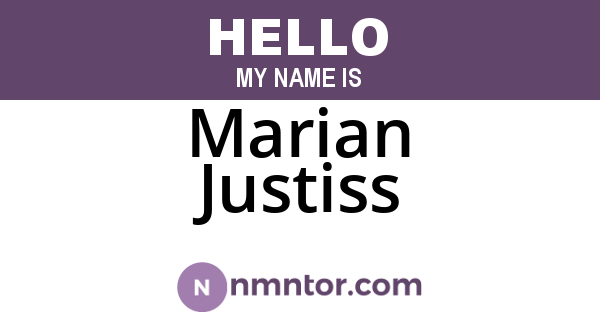 Marian Justiss