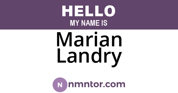 Marian Landry