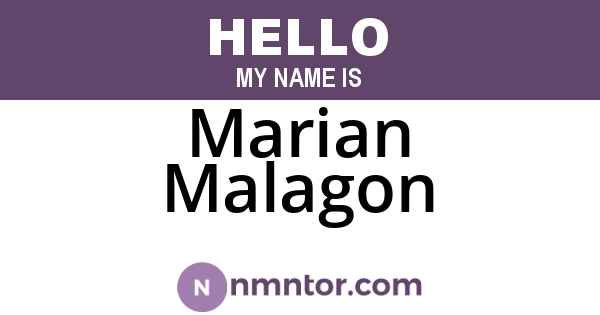 Marian Malagon