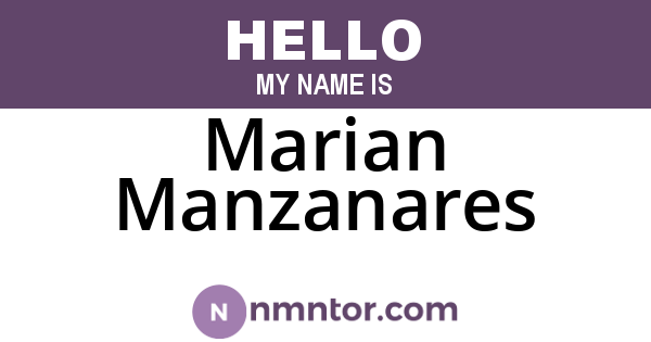 Marian Manzanares