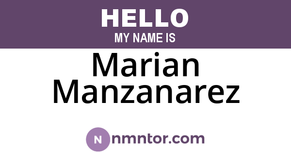 Marian Manzanarez