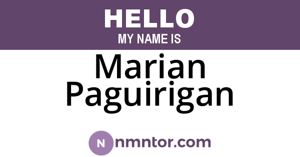 Marian Paguirigan
