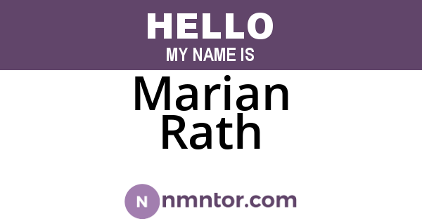 Marian Rath