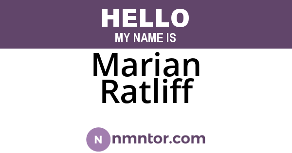 Marian Ratliff