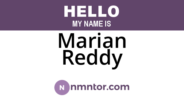 Marian Reddy