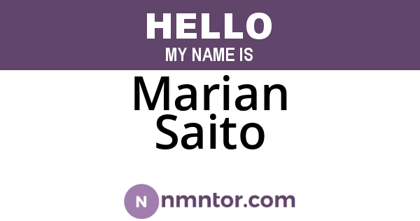 Marian Saito