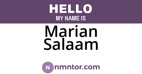 Marian Salaam