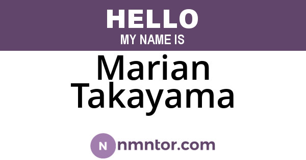 Marian Takayama