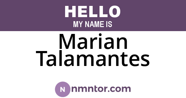 Marian Talamantes