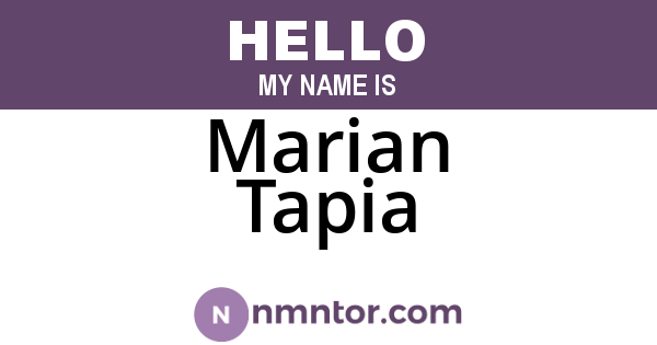 Marian Tapia
