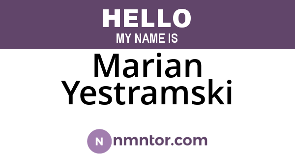 Marian Yestramski