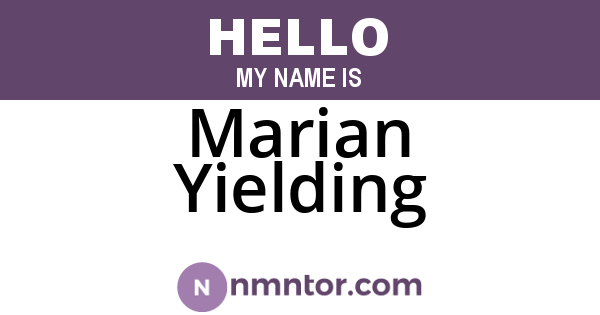 Marian Yielding