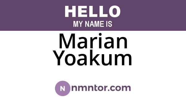 Marian Yoakum