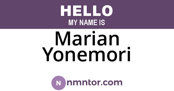 Marian Yonemori