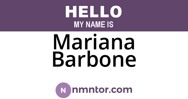 Mariana Barbone