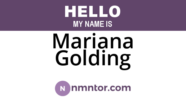 Mariana Golding
