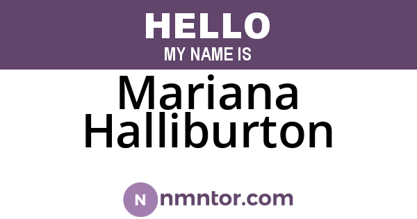 Mariana Halliburton