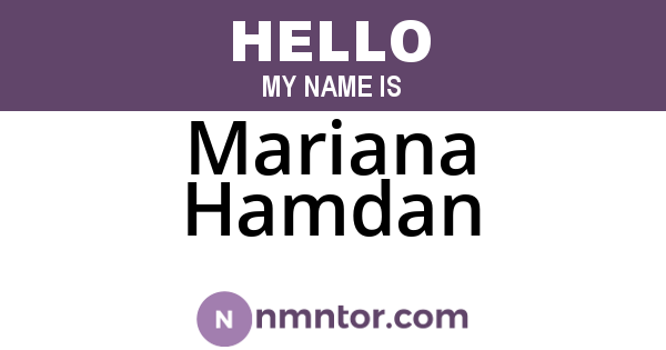 Mariana Hamdan